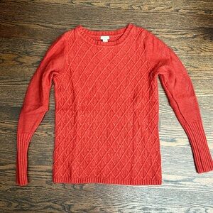 Classic J.Crew crew neck sweater in burnt orange